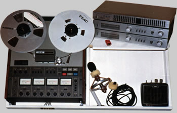 
 TEAC A3440 Reel to Reel Recorder 
 2 Stereo Dolby B & C Encode/Decode units 
 in a custom made console 
 