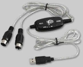 USB Interface to MIDI Adapter Cable