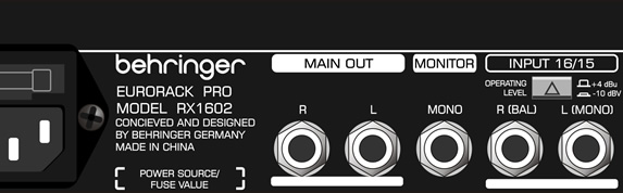 Eurorack Pro RX1602 Mixer